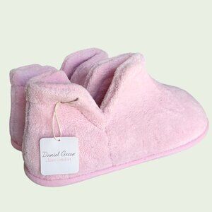 Daniel Green Evalyn Plush Pink Terry Slip On Bootie Slipper Clean Comfort Sz 8W